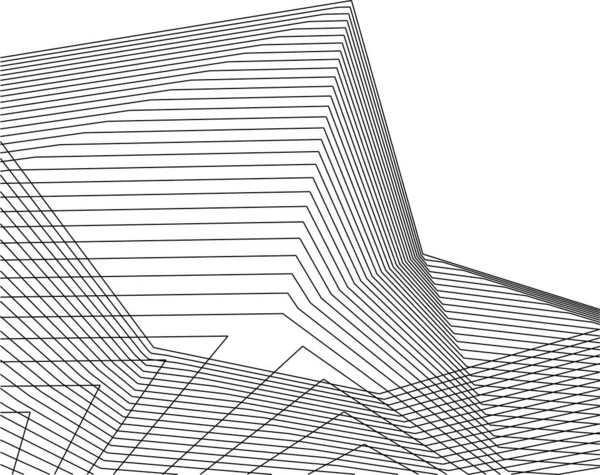 最小几何形状 建筑线 — 图库矢量图片