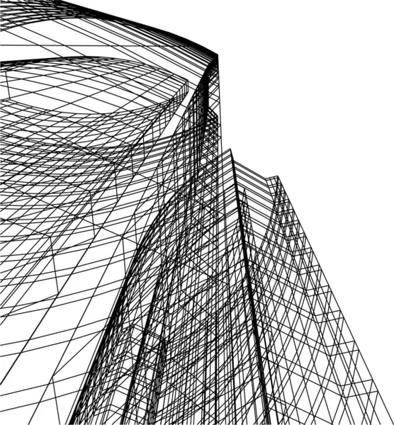 Arhitectura Clădire Ilustrație Fundal — Vector de stoc