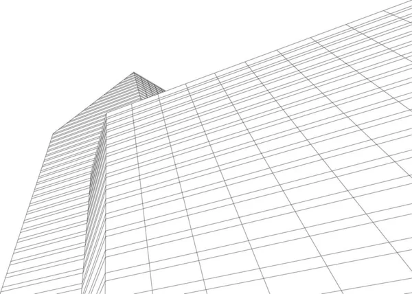 Абстрактні Лінії Малювання Концепції Архітектурного Мистецтва Мінімальні Геометричні Форми — стоковий вектор