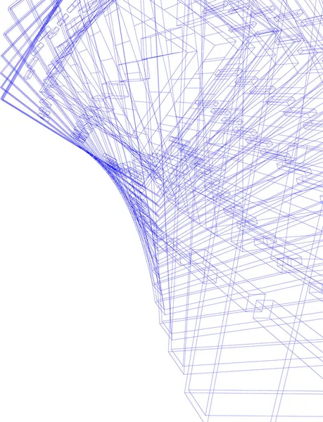 Linhas Abstratas Desenho Conceito Arte Arquitetônica Formas Geométricas Mínimas — Vetor de Stock