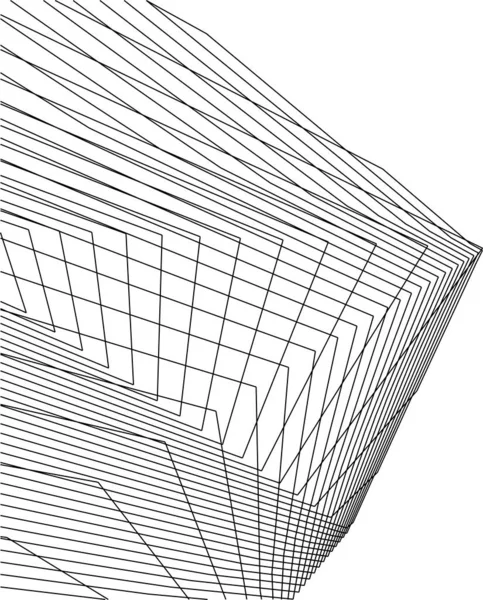 Formas Geométricas Mínimas Líneas Arquitectónicas — Archivo Imágenes Vectoriales