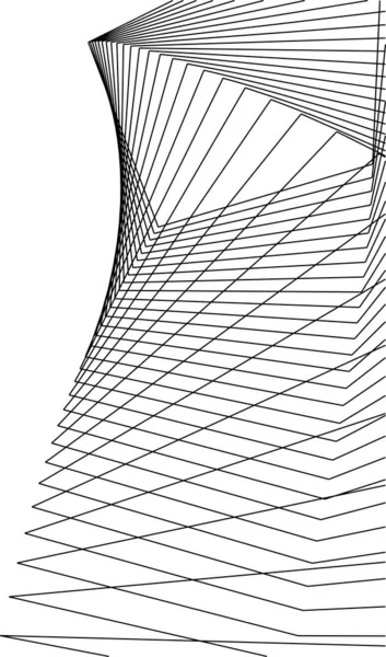 Mimari Sanat Konseptinde Soyut Çizgiler Minimum Geometrik Şekiller — Stok Vektör