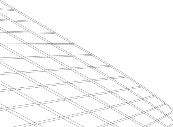 Linee Disegno Astratte Nel Concetto Arte Architettonica Forme Geometriche Minime — Vettoriale Stock