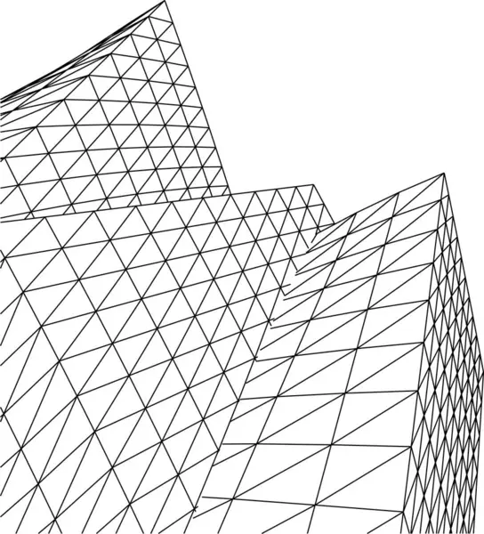 Linhas Abstratas Desenho Conceito Arte Arquitetônica Formas Geométricas Mínimas —  Vetores de Stock