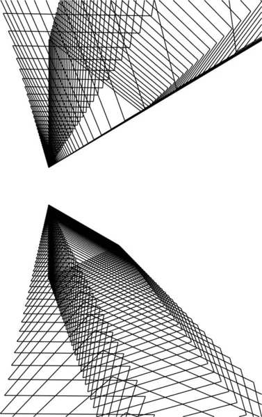 Formas Geométricas Mínimas Linhas Arquitetônicas — Vetor de Stock