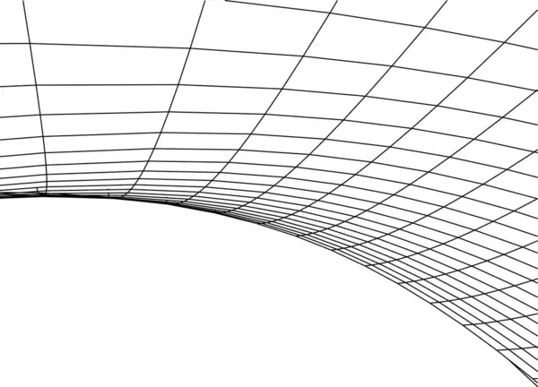 Minimální Geometrické Tvary Architektonické Linie — Stockový vektor