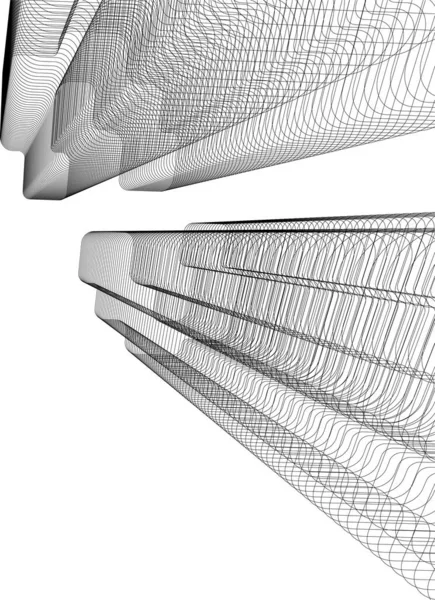 建築芸術の概念における抽象的な線や最小限の幾何学的形状 — ストックベクタ