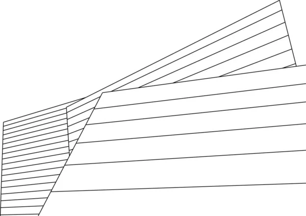 Lignes Dessin Abstraites Dans Concept Art Architectural Formes Géométriques Minimales — Image vectorielle