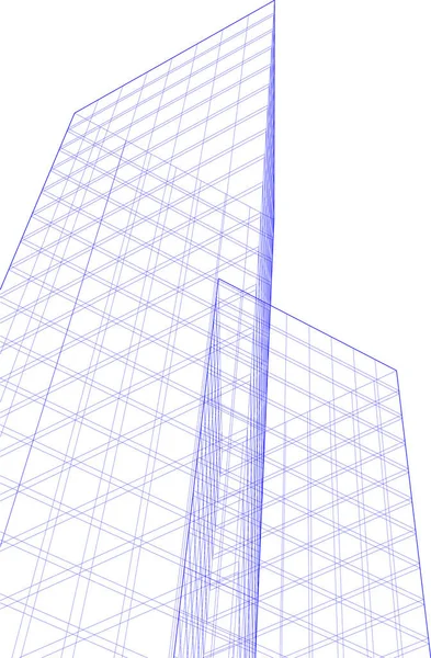 Abstrakcyjne Linie Rysunku Koncepcji Sztuki Architektonicznej Minimalne Kształty Geometryczne — Wektor stockowy