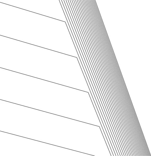 Lignes Dessin Abstraites Dans Concept Art Architectural Formes Géométriques Minimales — Image vectorielle