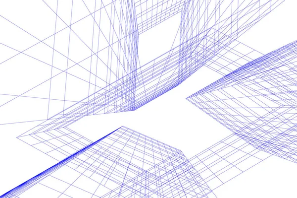 Linhas Abstratas Desenho Conceito Arte Arquitetônica Formas Geométricas Mínimas —  Vetores de Stock