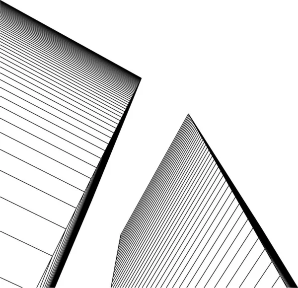 Formas Geométricas Mínimas Linhas Arquitetônicas —  Vetores de Stock