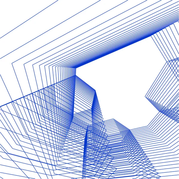 Minimale Geometrische Formen Architektonische Linien — Stockvektor