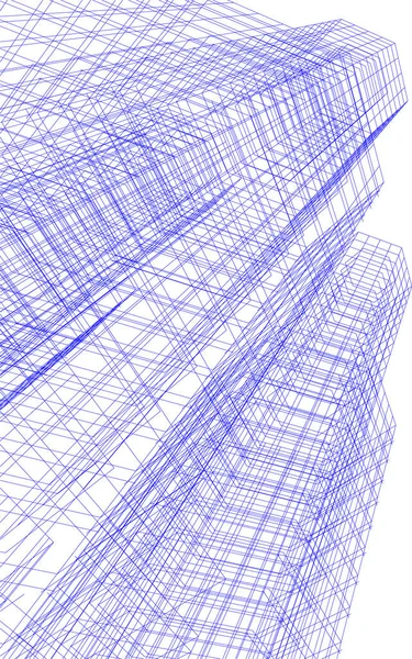 Líneas Abstractas Dibujo Concepto Arte Arquitectónico Formas Geométricas Mínimas — Archivo Imágenes Vectoriales