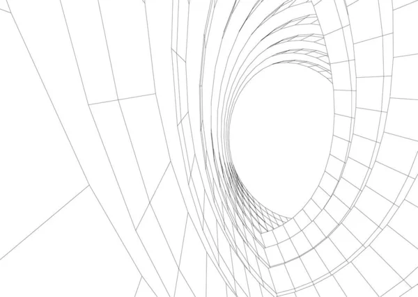 Linee Disegno Astratte Nel Concetto Arte Architettonica Forme Geometriche Minime — Vettoriale Stock