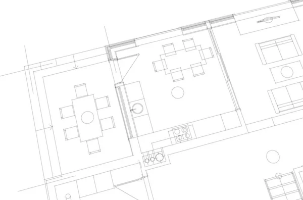 Arquitetura Edifício Ilustração Fundo — Vetor de Stock