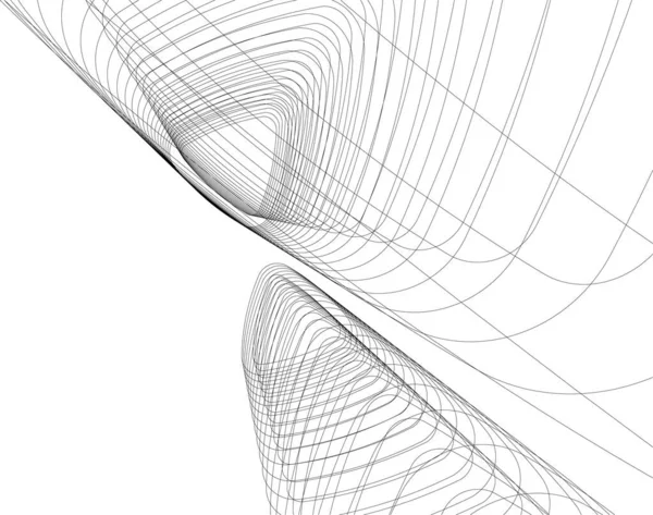 Minimální Geometrické Tvary Architektonické Linie — Stockový vektor