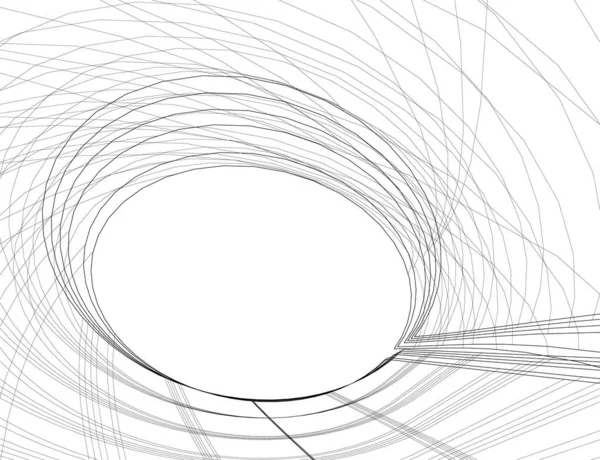 Linhas Abstratas Desenho Conceito Arte Arquitetônica Formas Geométricas Mínimas — Vetor de Stock