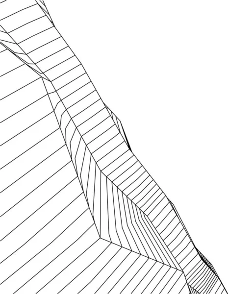 Mimari Sanat Konseptinde Soyut Çizgiler Minimum Geometrik Şekiller — Stok Vektör