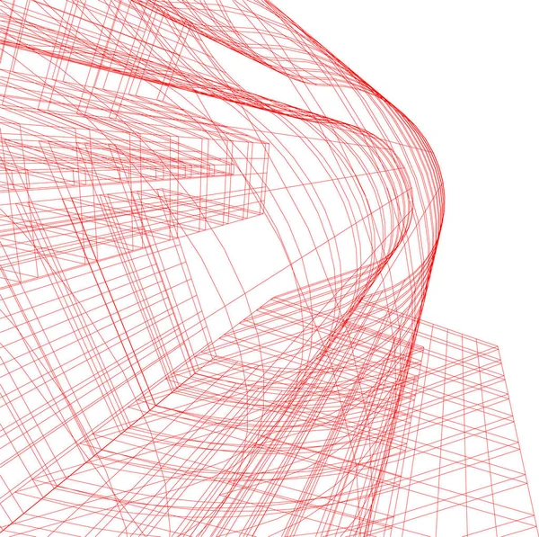 Linhas Abstratas Desenho Conceito Arte Arquitetônica Formas Geométricas Mínimas —  Vetores de Stock