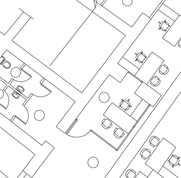 Lignes Dessin Abstraites Dans Concept Art Architectural Formes Géométriques Minimales — Image vectorielle