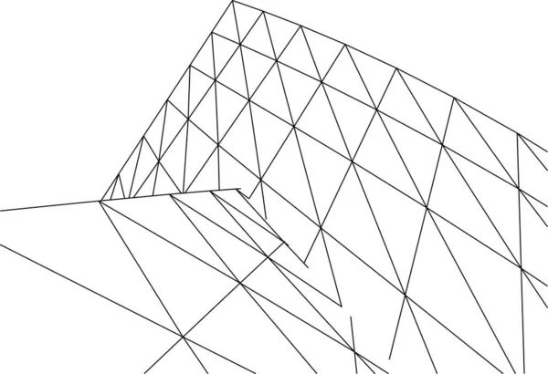 Linhas Abstratas Desenho Conceito Arte Arquitetônica Formas Geométricas Mínimas — Vetor de Stock