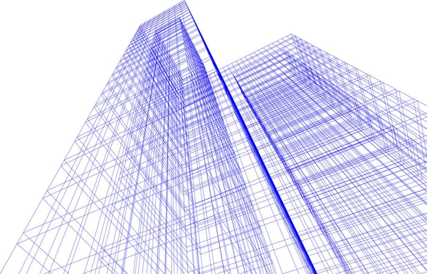 Mimari sanat konseptinde soyut çizgiler, minimum geometrik şekiller.