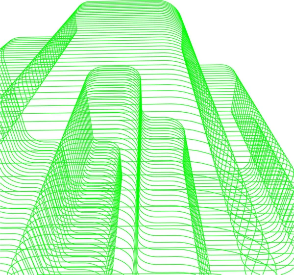 Lignes Dessin Abstraites Dans Concept Art Architectural Formes Géométriques Minimales — Image vectorielle