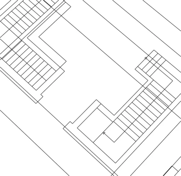 Forme Geometriche Minimali Linee Architettoniche — Vettoriale Stock