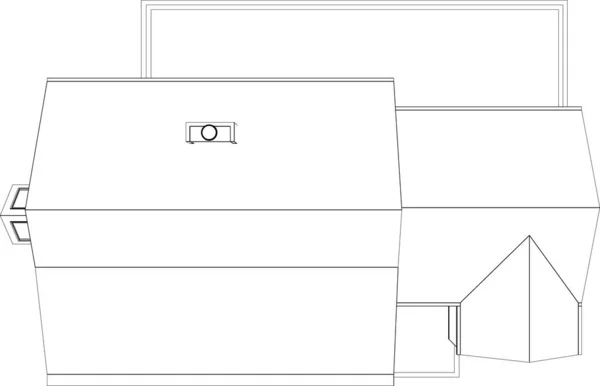 Minimale Geometrische Formen Architektonische Linien — Stockvektor