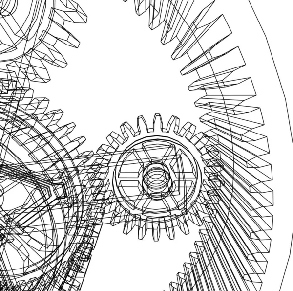 Lignes Dessin Abstraites Dans Concept Art Architectural Formes Géométriques Minimales — Image vectorielle