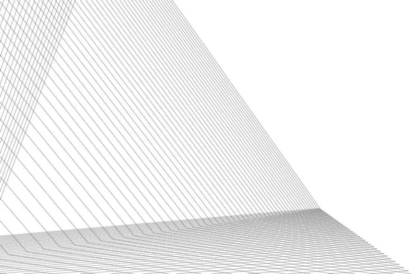 Minimale Geometrische Formen Architektonische Linien — Stockvektor