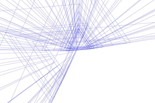 Abstracte Tekenlijnen Architectonisch Kunstconcept Minimale Geometrische Vormen — Stockvector