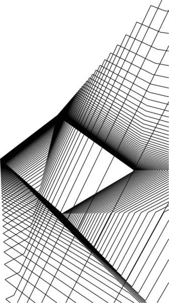 Abstrakcyjne Linie Rysunku Koncepcji Sztuki Architektonicznej Minimalne Kształty Geometryczne — Wektor stockowy