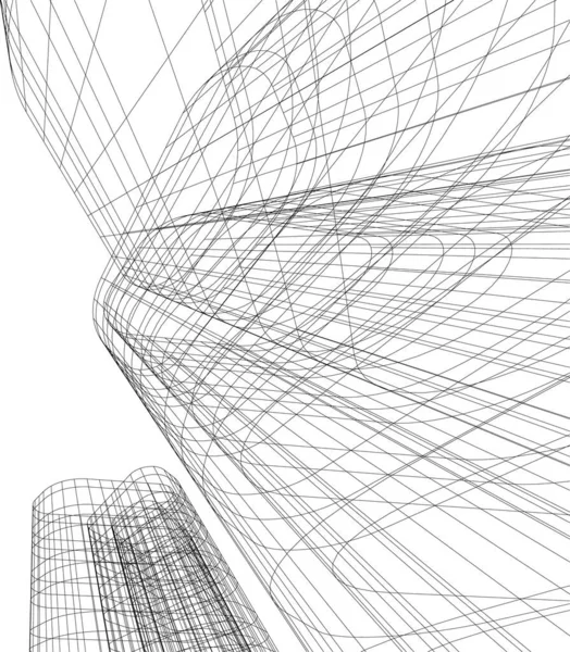 Arquitectura Edificio Ilustración Sobre Fondo — Archivo Imágenes Vectoriales