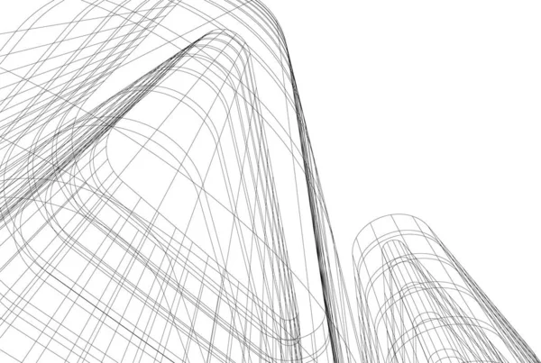 Arquitectura Edificio Ilustración Sobre Fondo — Archivo Imágenes Vectoriales