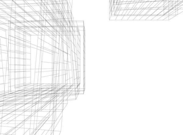 Linhas Abstratas Desenho Conceito Arte Arquitetônica Formas Geométricas Mínimas —  Vetores de Stock