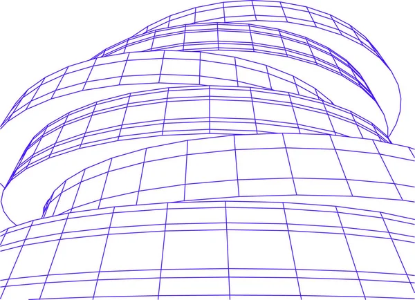 Linhas Abstratas Desenho Conceito Arte Arquitetônica Formas Geométricas Mínimas — Vetor de Stock