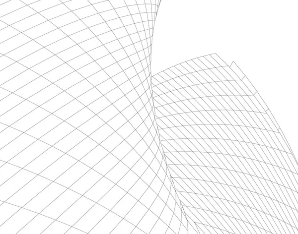 Líneas Abstractas Dibujo Concepto Arte Arquitectónico Formas Geométricas Mínimas — Archivo Imágenes Vectoriales