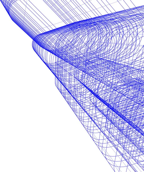 Abstracte Tekenlijnen Architectonisch Kunstconcept Minimale Geometrische Vormen — Stockvector