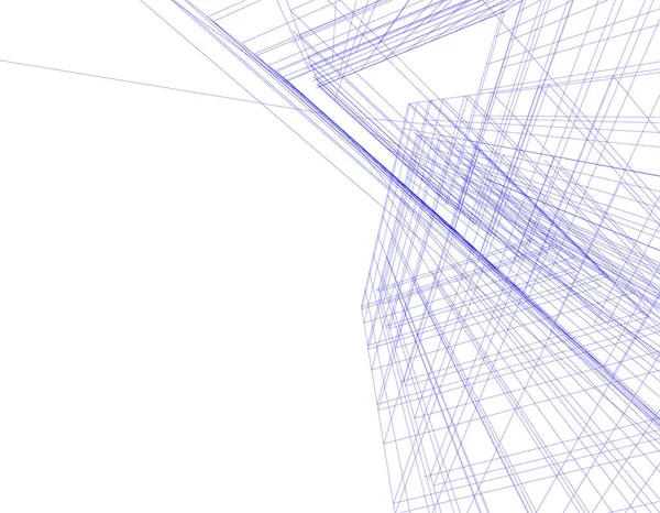 Абстрактные Чертежи Архитектурном Искусстве Минимальные Геометрические Формы — стоковый вектор