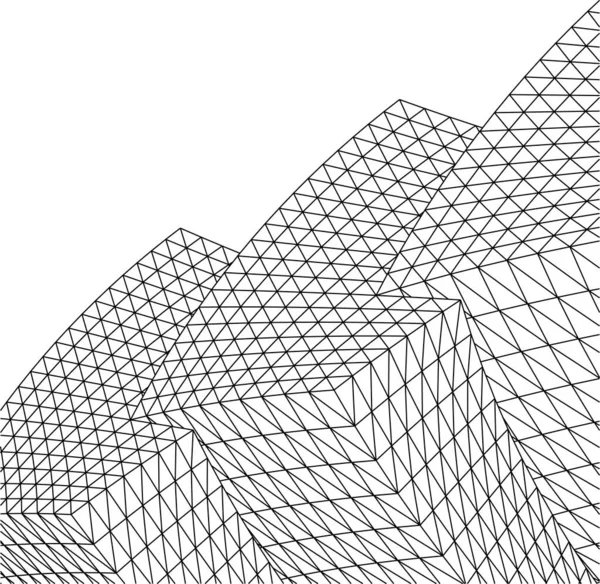 Lignes Dessin Abstraites Dans Concept Art Architectural Formes Géométriques Minimales — Image vectorielle