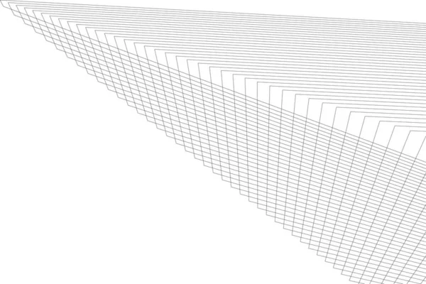 Líneas Abstractas Dibujo Concepto Arte Arquitectónico Formas Geométricas Mínimas — Archivo Imágenes Vectoriales