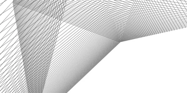 Lignes Dessin Abstraites Dans Concept Art Architectural Formes Géométriques Minimales — Image vectorielle