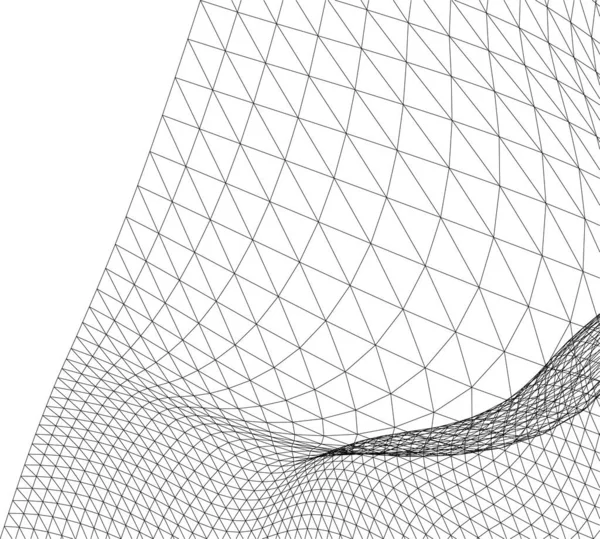 Linhas Abstratas Desenho Conceito Arte Arquitetônica Formas Geométricas Mínimas — Vetor de Stock