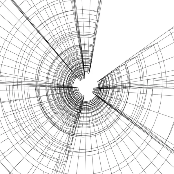 Linee Disegno Astratte Nel Concetto Arte Architettonica Forme Geometriche Minime — Vettoriale Stock