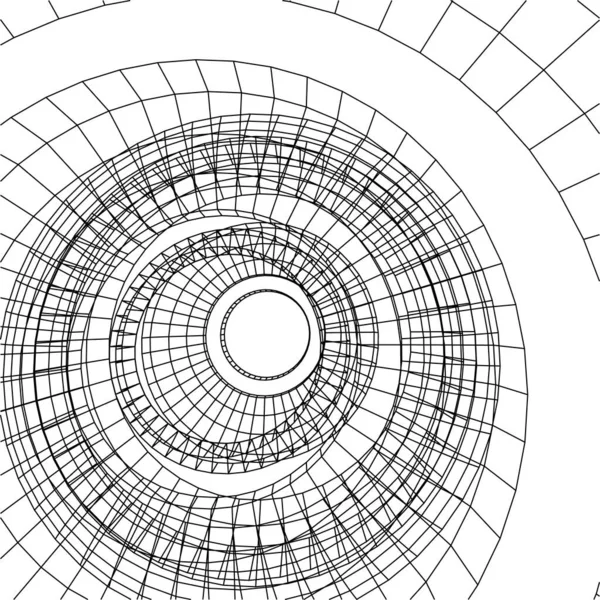 Abstracte Tekenlijnen Architectonisch Kunstconcept Minimale Geometrische Vormen — Stockvector