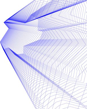 Mimari sanat konseptinde soyut çizgiler, minimum geometrik şekiller. 