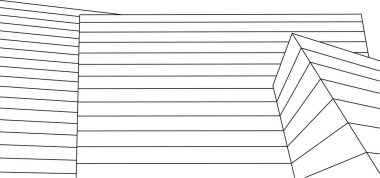 Mimari sanat konseptinde soyut çizgiler, minimum geometrik şekiller. 