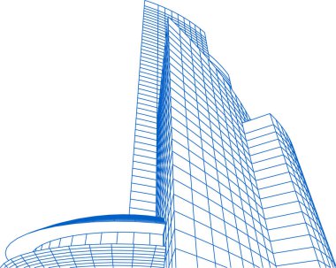 Mimari sanat konseptinde soyut çizgiler, minimum geometrik şekiller. 
